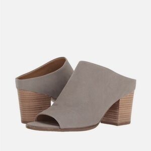 LUCKY BRAND Organza Mule Driftwood Open Toe Wedge Heel 8.5